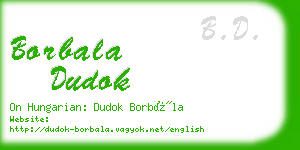 borbala dudok business card